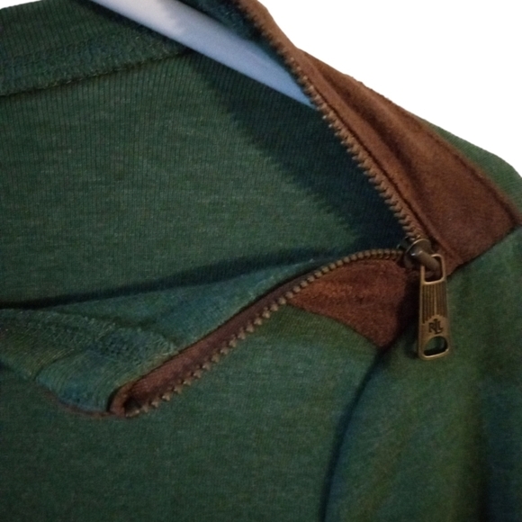 Ralph Lauren Jeans Co. Equestrian Style Top with Zipper Shoulder Elbow Pads XS - Picture 3 of 12